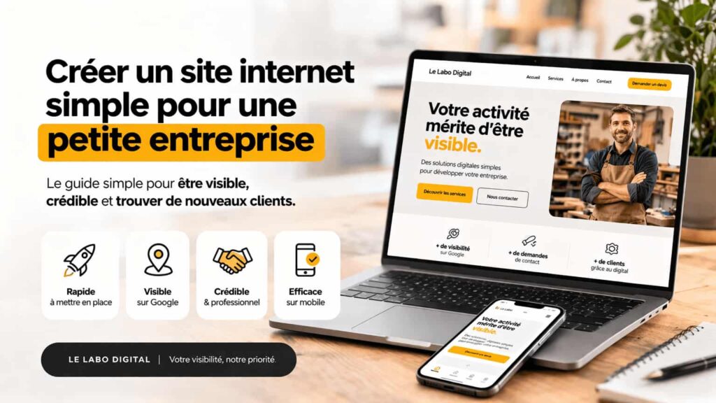 Créer un site internet simple pour une petite entreprise avec exemple de site vitrine professionnel